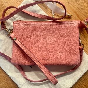 Pink Leather Crossbody Bag